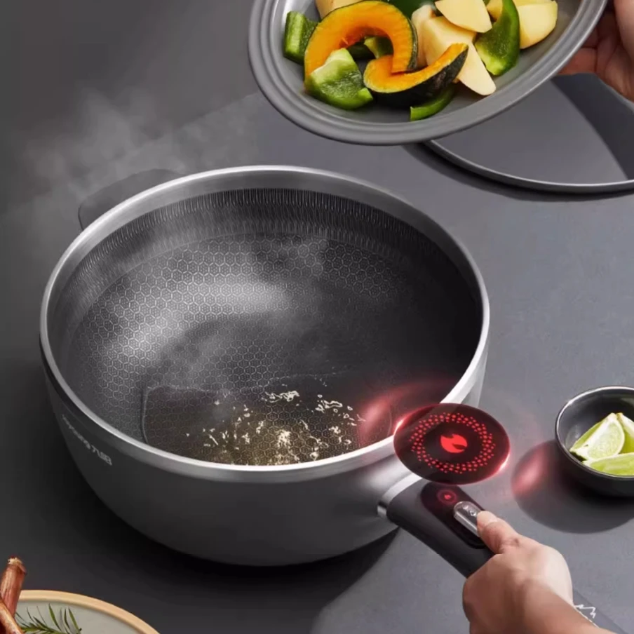 

All-in-One Electric Wok for Home, Non-stick, Multifunctional for Stir-frying, Boiling & Hot Pot, Large Capacity