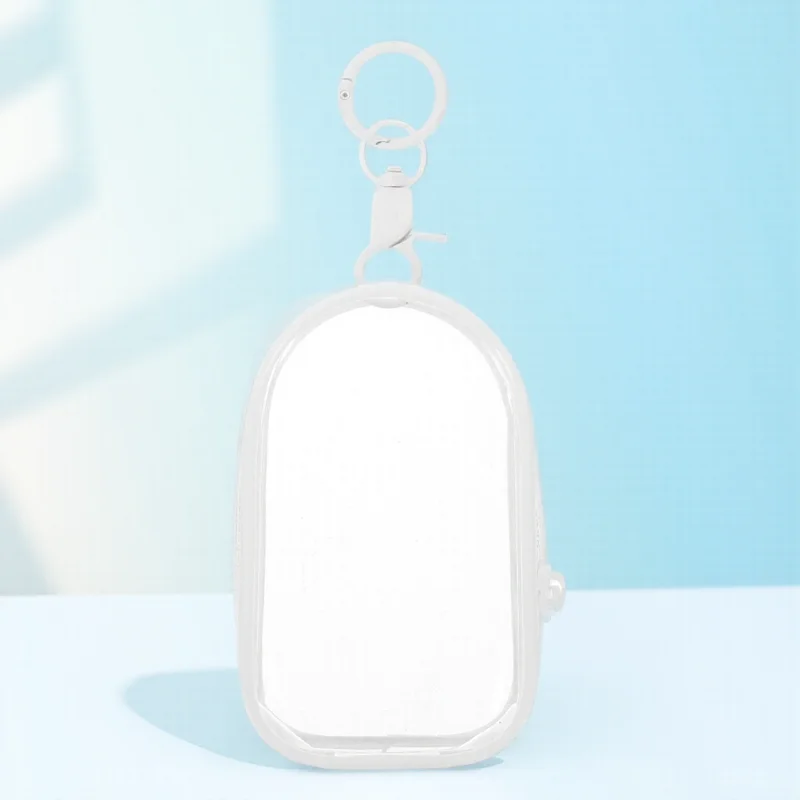 

1 set 1 Set Clear Display Bag Hanging Buckle Lightweight Pvc Storage Pouch Portable Transparent Case For Accessories Keychain