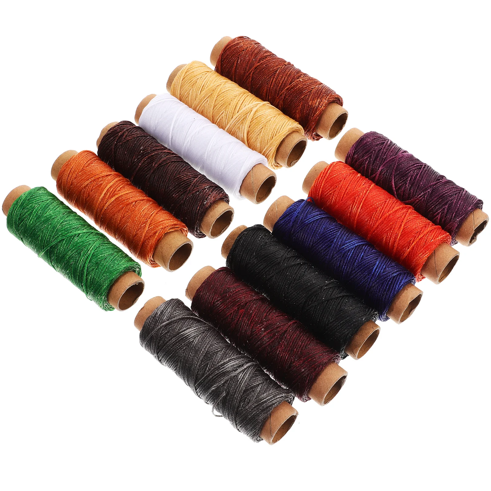 12 Rolls Waxed Linen Thread Sewing Supplies Emergency Repair Tool for Clothing Crafts Portable DIY Sewing Accessories