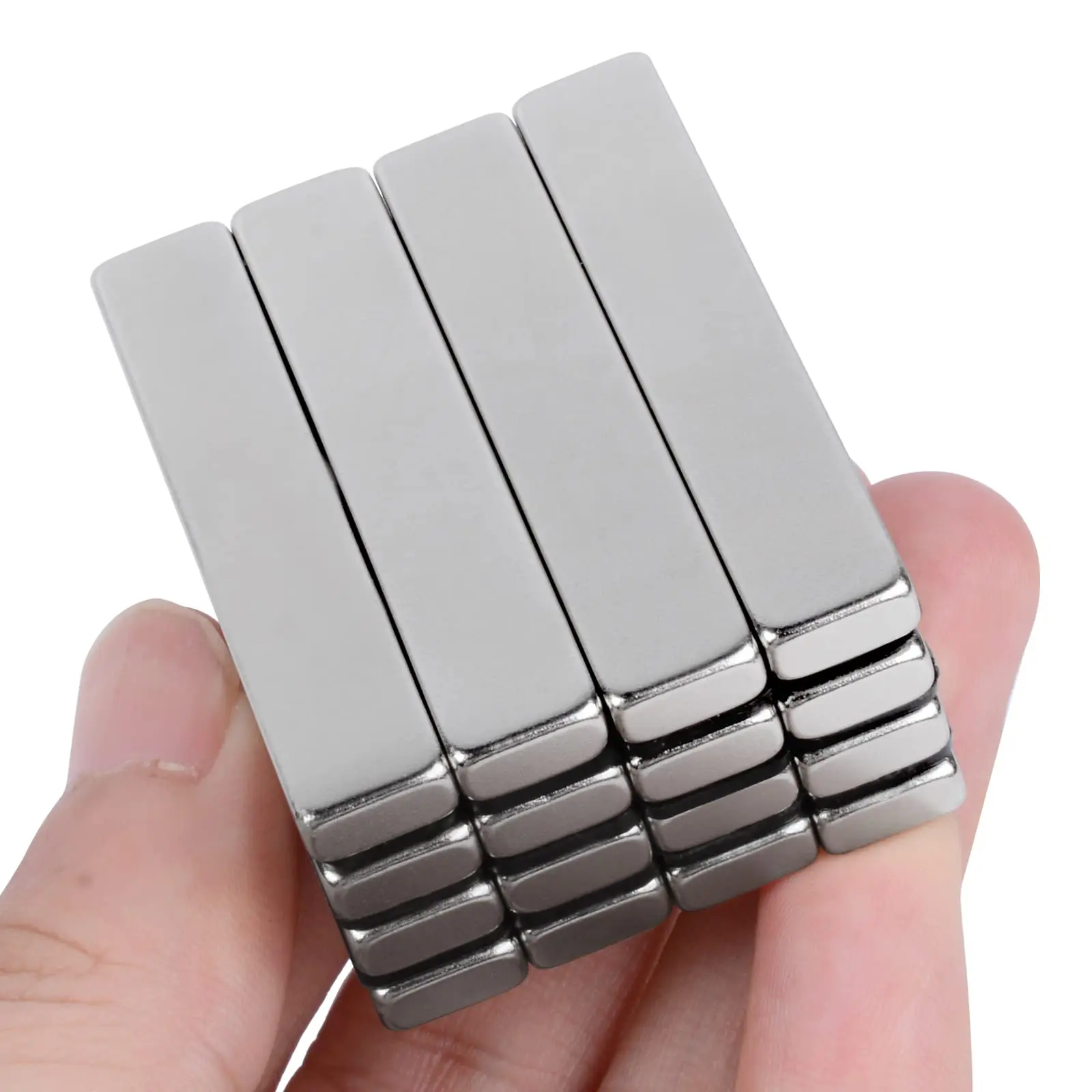 Strong Rare Earth Neodymium Magnets Bar Heavy Duty Magnets with Double-Sided Adhesive 50x10x5mm inch for Kitchen Cabinets Refrig