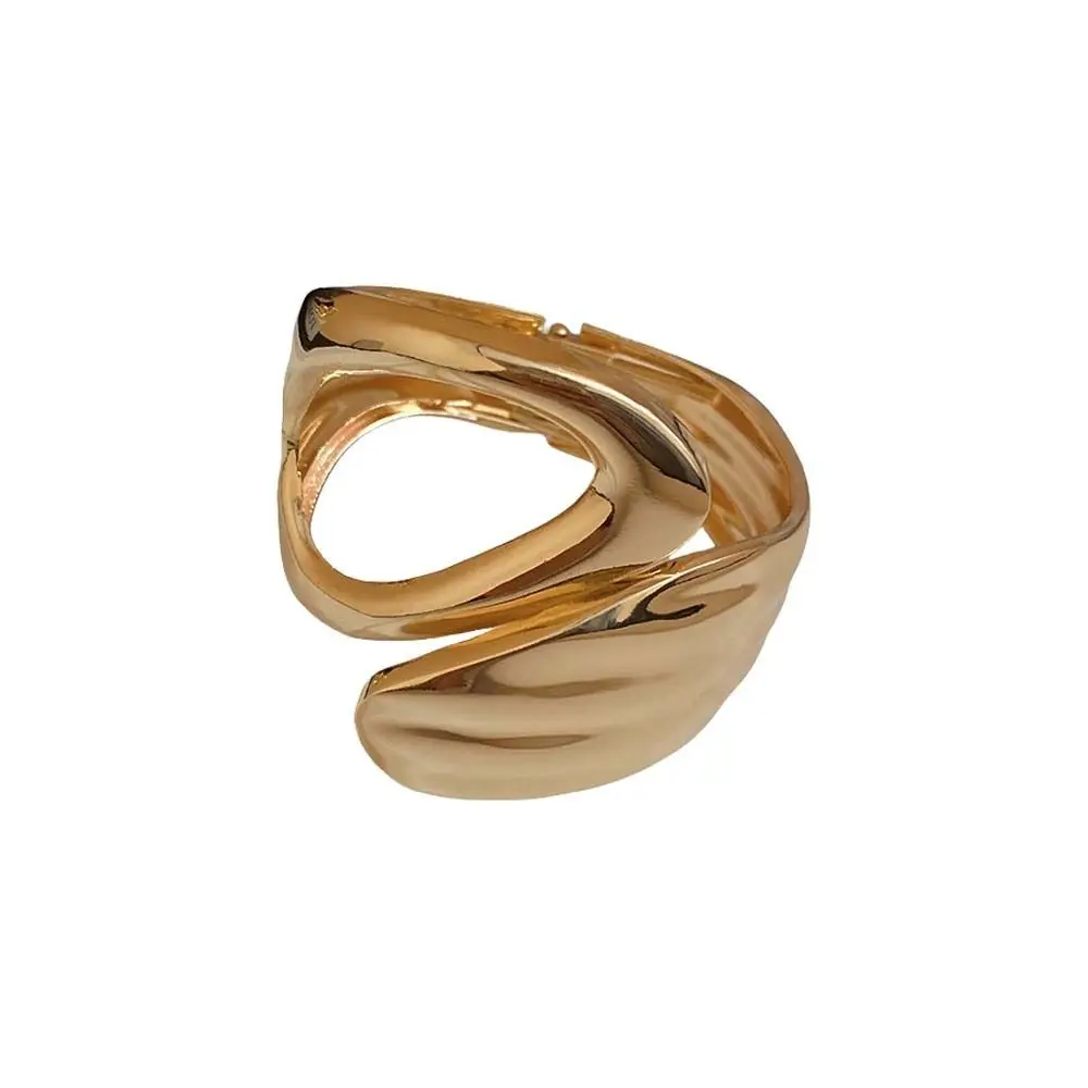 Металлический широкий нерегулярный открытый браслет в европейском и американском стиле, полые браслеты-манжеты из сплава с крестом, ювелирные аксессуары из сплава