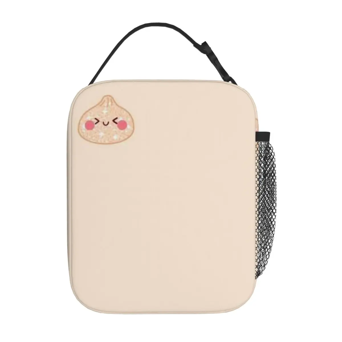 Bestselling Peach Orange Gold Glitter Squishy Dumpling esign Kawaii Waterproof Lunch Bag Preschool Lunch Thermal Tote