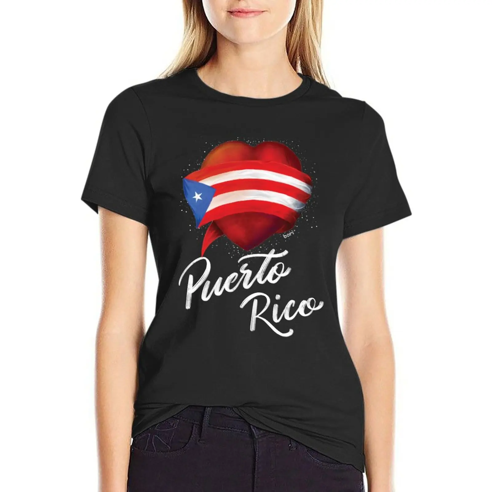 

I Love Puerto Rico T-Shirt anime clothes cute tops Woman fashion