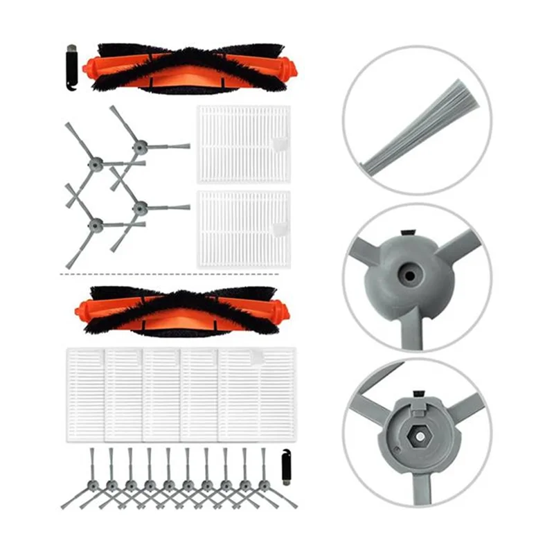 

ABPQ-35 шт. для подметального робота Lubluelu L20/Honiture V8 Pro/Conga 7490 Ultimate X-Treme Genesis, основная боковая щетка, фильтр для швабры Se