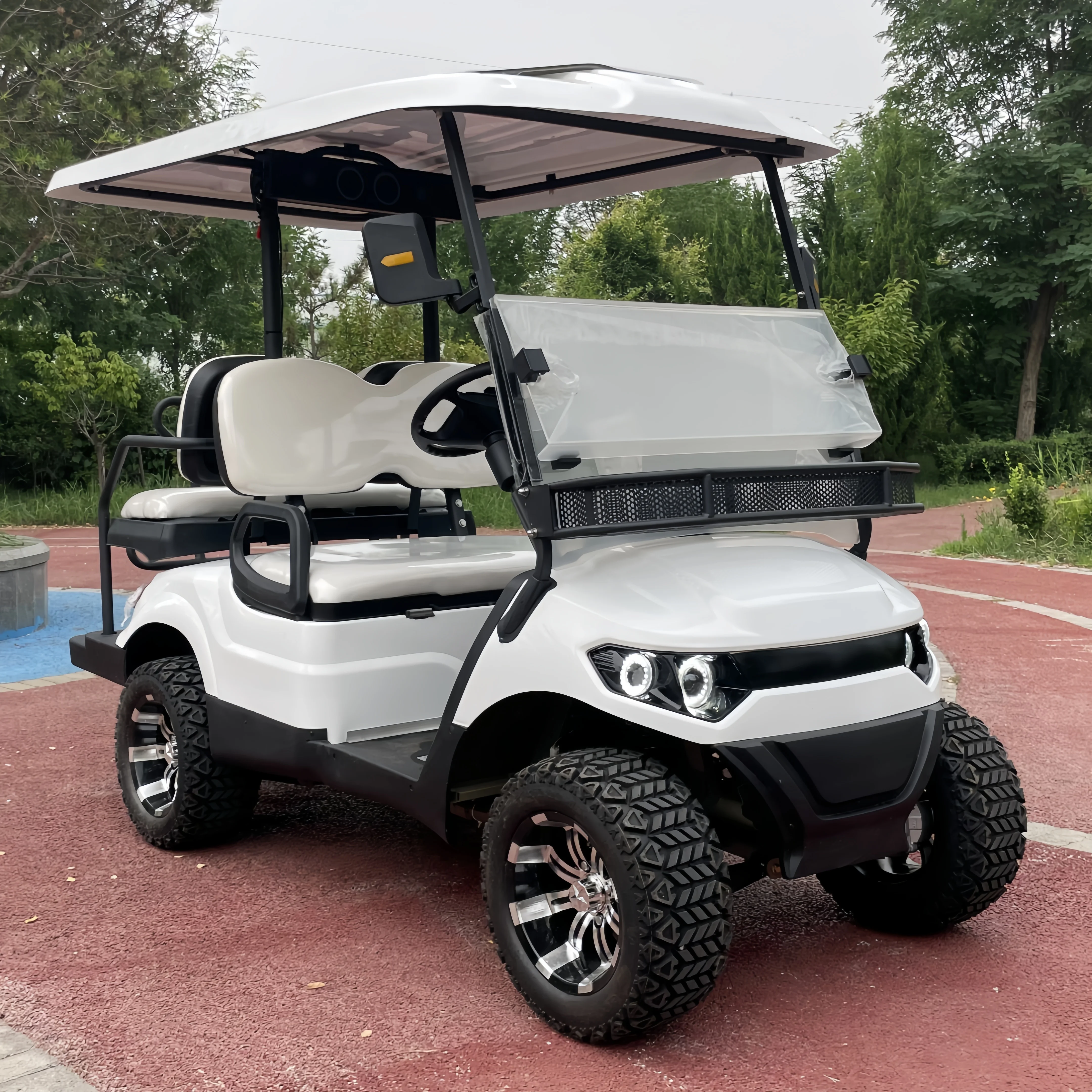 Wholesale and retail 2024 latest 2+2 lithium battery electric cart, electric golf cart