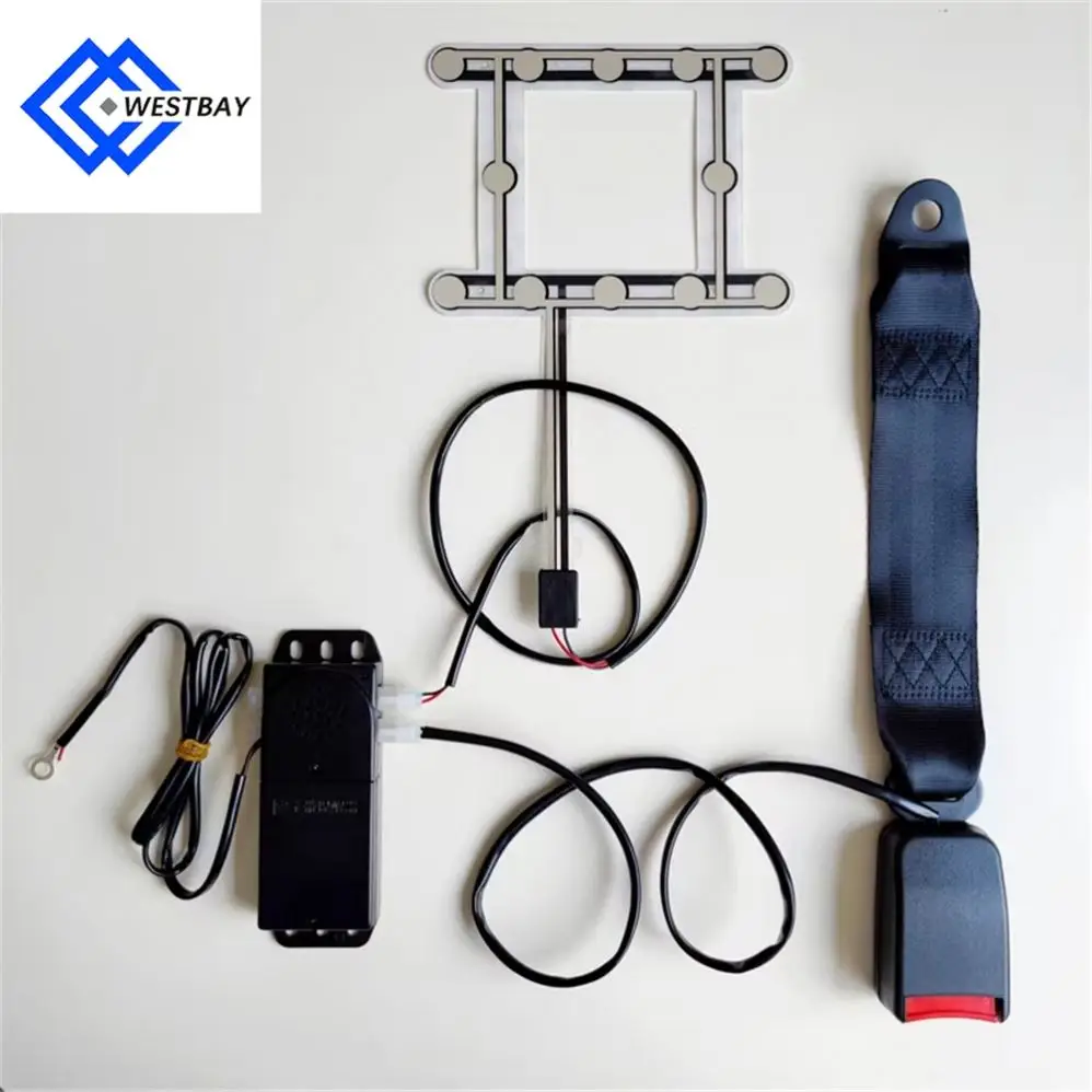 

Genuine Car Bus Passenger Safety Seat Belt SeatBelt Seat Latch Buckle Set Unit Pressure Sensor with Buzzer hummer