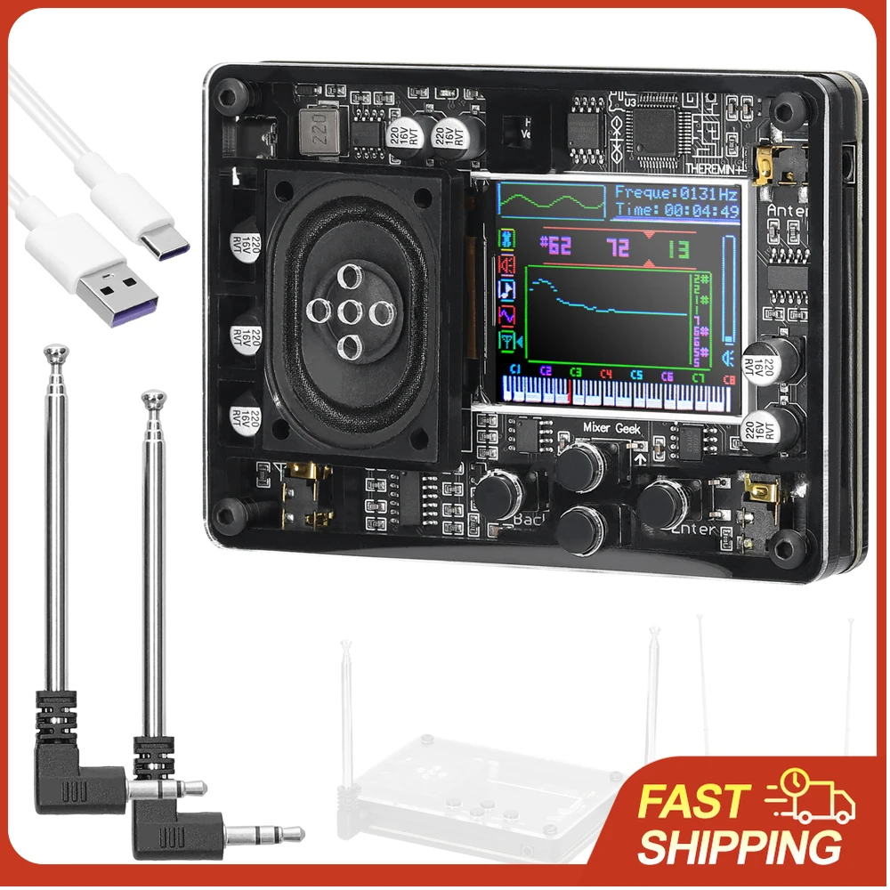 

Color Screen Digital Theremin Module with 70+ Voices & Chinese Instruments, Type-C Powered, Portable Instrument