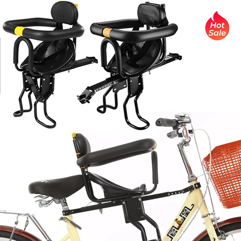 Bicycle Seat for Kids Front Mount Saddle Cushion Safety Kids Saddle Detachable Child Bike Chair for MTB Road Bike Accessorie