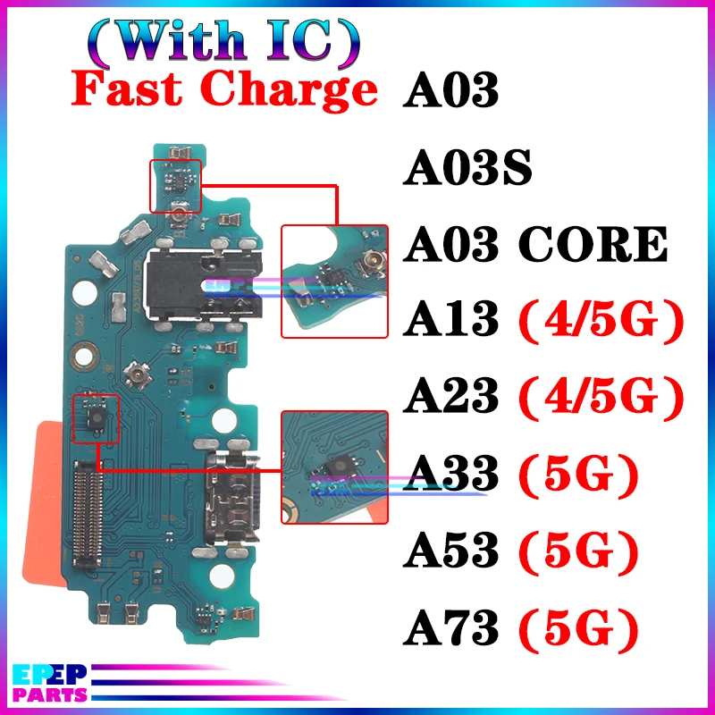 

Usb Dock Charger Port for Samsung Galaxy A33 A53 A73 A03 Core A03S A13 A23 4G 5G Charging Board Module