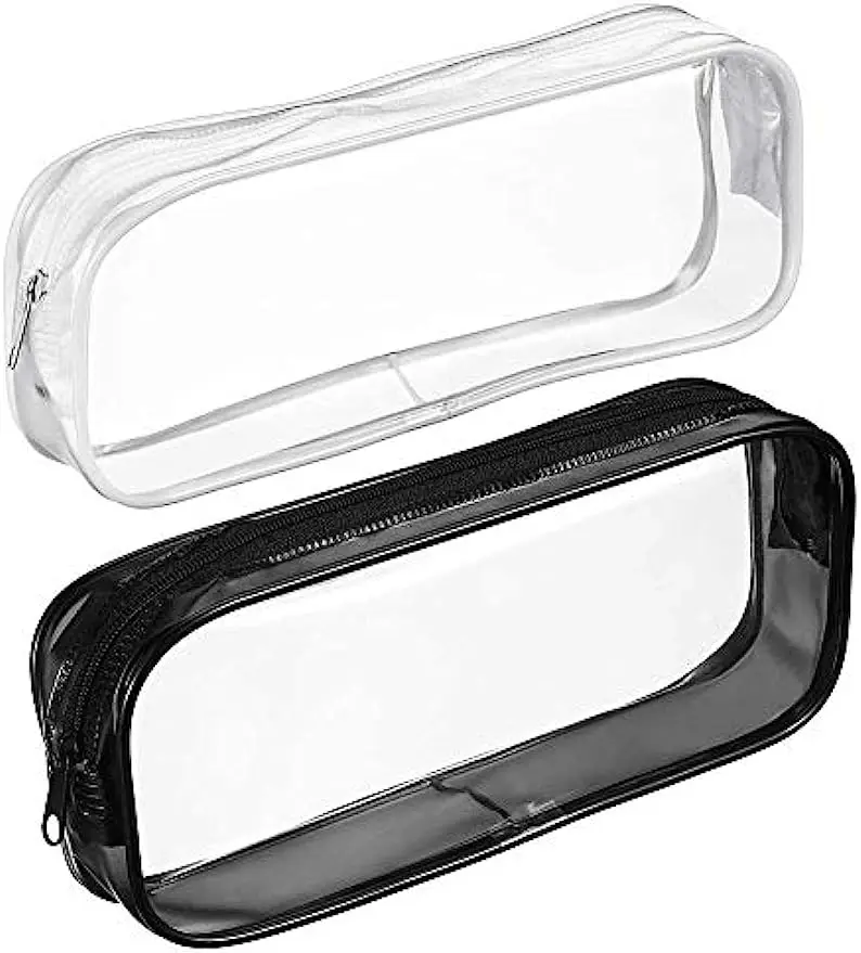 Kawaii Large Capacity Waterproof Transparent Pencil Case Cosmetic Bag for Girls School Office Supplies image 4