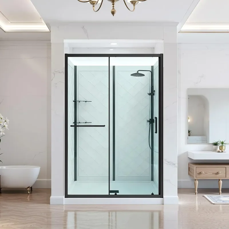 Shower Enclosure 36 in D x 48 in W x 791 in H Framed Sliding Shower Door with 14 in Clear Tempered Glass Complete Bathroom