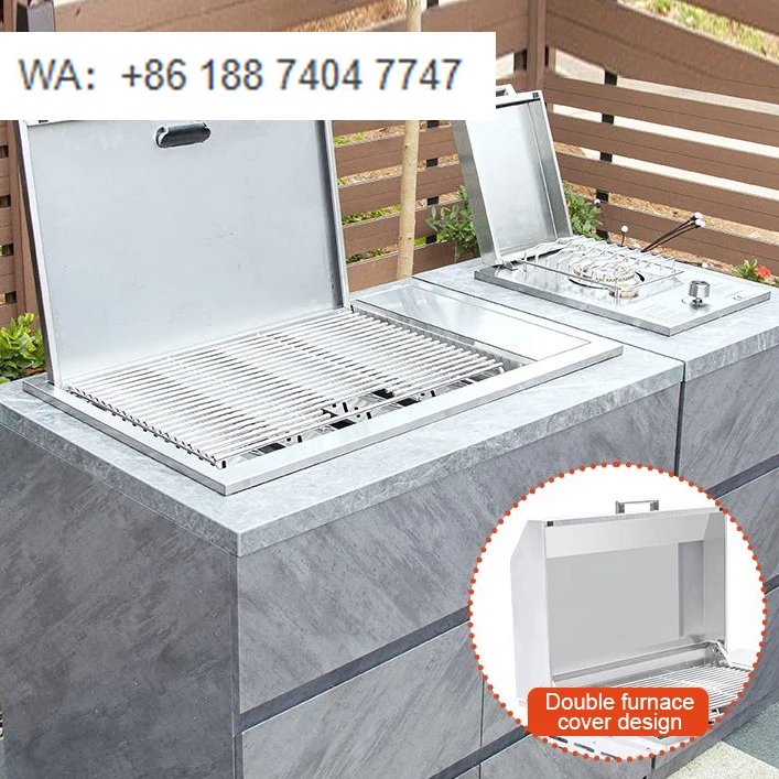 

New Style Custom Outdoor Home Party Smokeless BBQ Stainless Steel 4 Burner Barbecue Gas Grill