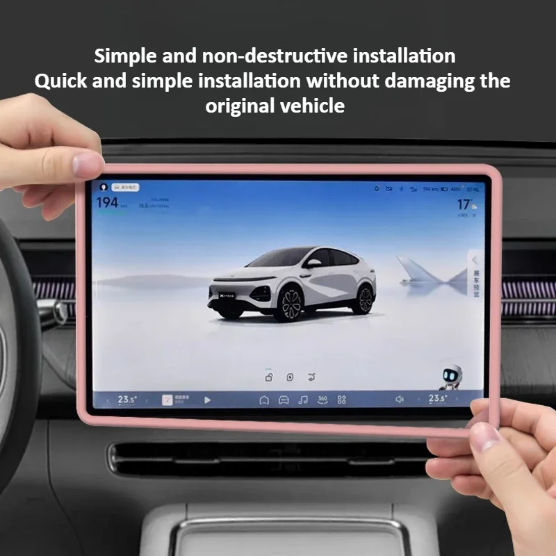 Casing Pelindung Silikon Layar Penutup Bingkai Layar GPS Navigasi 15.6 Inci untuk Aksesori Mobil Dekorasi Interior Xpeng G6