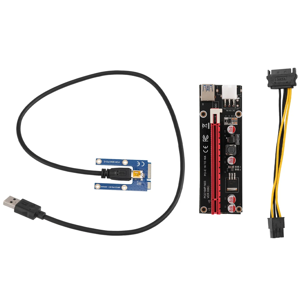 Mini PCIe à PCI Express 16X Riser pour ordinateur portable, carte de forage externe, BTC Miner, MPCIe à PCI-E Slot Mining Card