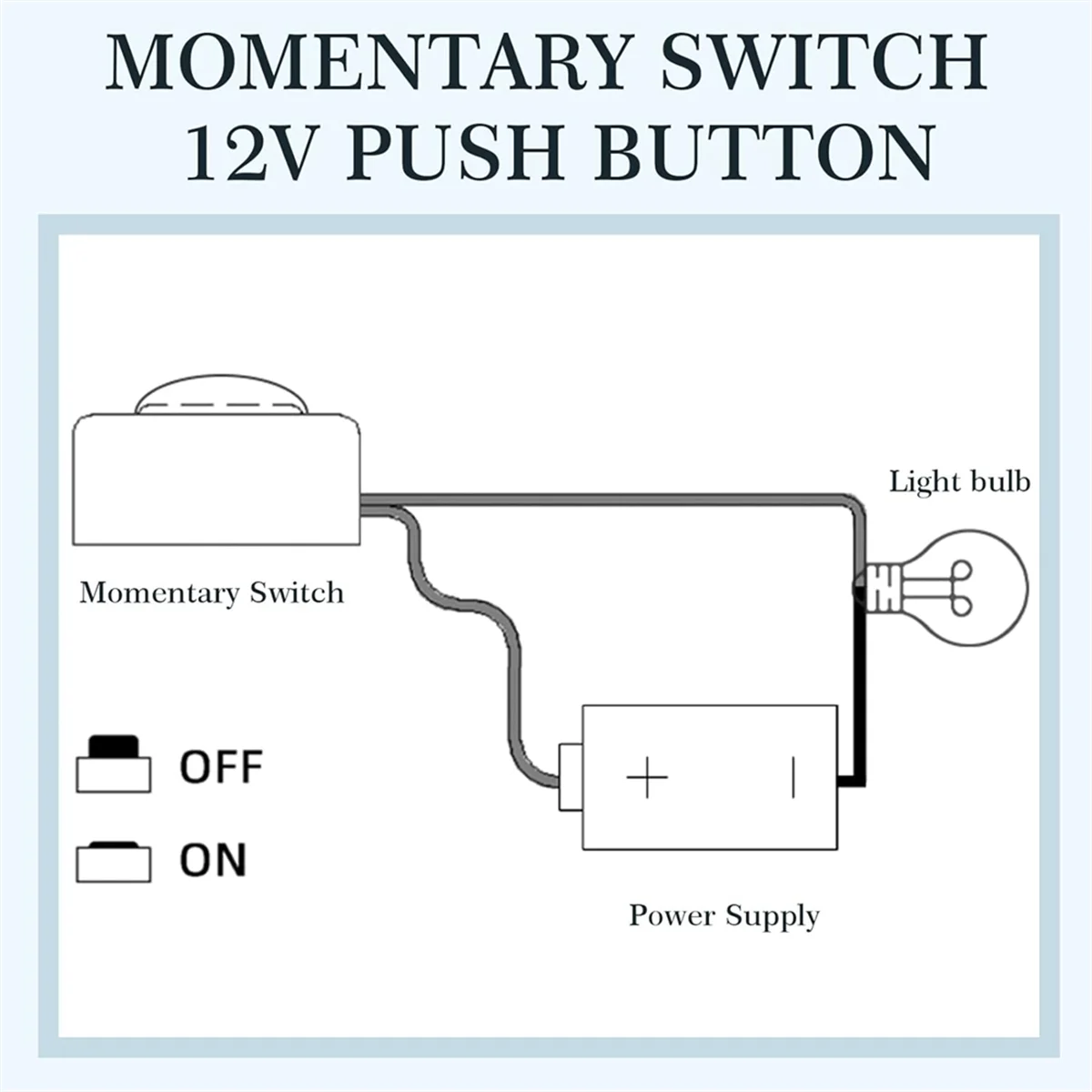 ABNP 10 Buah Sakelar ON/Off Tombol Tekan Sesaat Mini 12V/24V, Dudukan, Pemasangan Mudah untuk Percobaan Elektronik