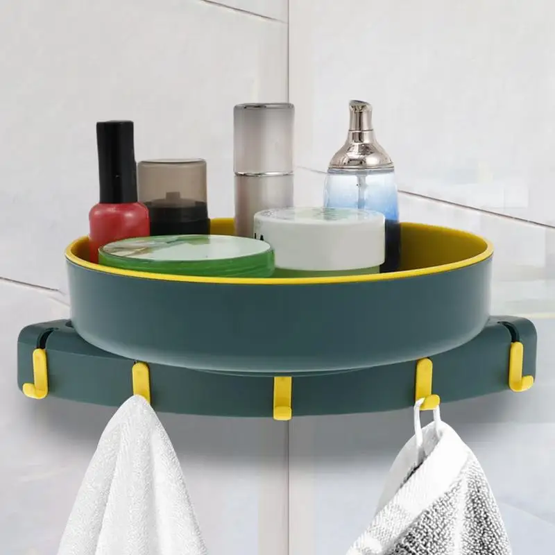 Rotating Corner Shelves 360-degree Rotating Small Bathroom Shower Shelf Corner Shower Shelf Turntable Bathroom Shower Shelf No