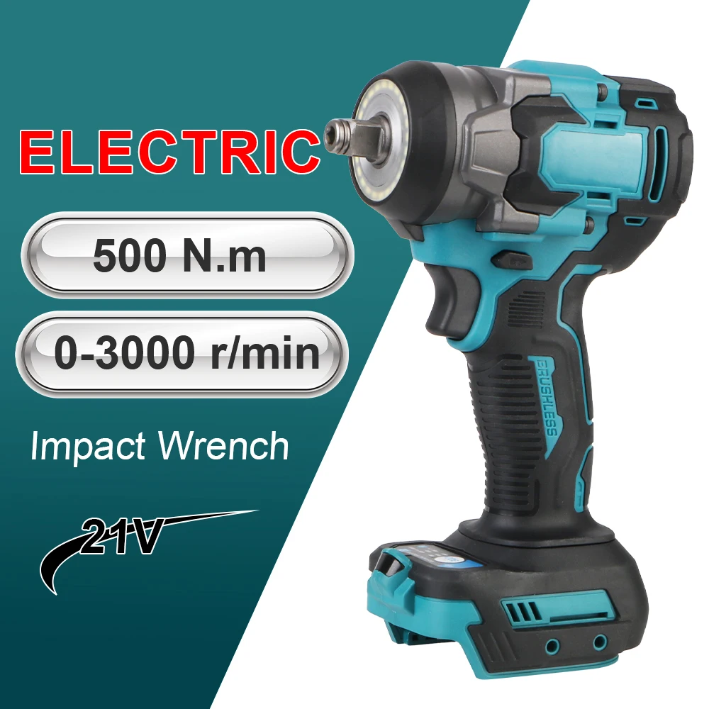 Super Power Quickly Loosen And Twist 500N Electric impact Wrench Mechanical Maintenance Tools Multi Functional And Powerful