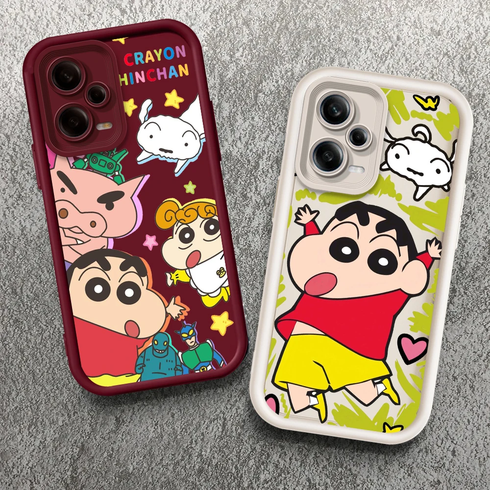 Crayon Xiaoxin Anime Fashion Eye Ladder For Xiaomi Redmi Note 13 12 12C 11 11S 10 10C 10A 9C 9A Pro 5G TPU Phone Case