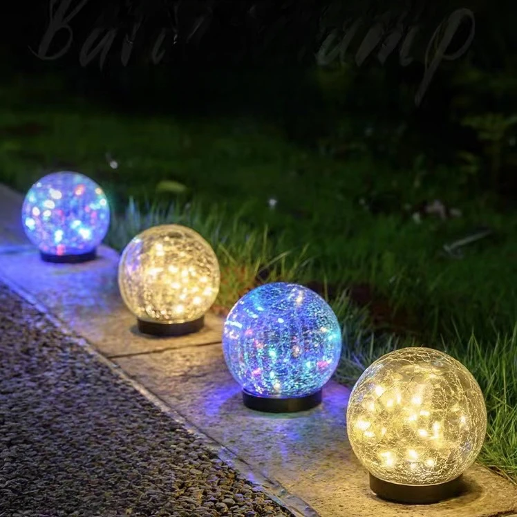 Solar Garden Light, Outdoor Waterproof Crack Light, Garden Court Villa Courtyard Solar Landscape Light