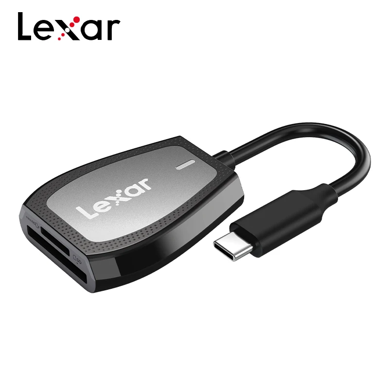 Original Lexar Multi 2 in 1 USB 3.2 Gen 1 Type C Memory Card Reader For UHS-I/UHS-II MicroSD/SD Card Max 312MB/s Transfer