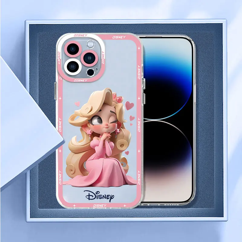 Phone Case for Apple iPhone 13 Pro Max 8 Plus 11 XS SE X 12 Mini 7 6s XR 14 15 Pro Clear Silicone Rapunzel Disney Princess Cover