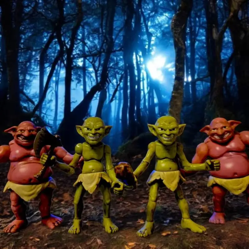 متوفر 8 سنتيمتر المقصورة عفريت المنقولة عمل الشكل الأحمر والأخضر الشيطان المشترك سوبر مرنة نموذج اليابانية تحصيل اللعب الهدايا #6