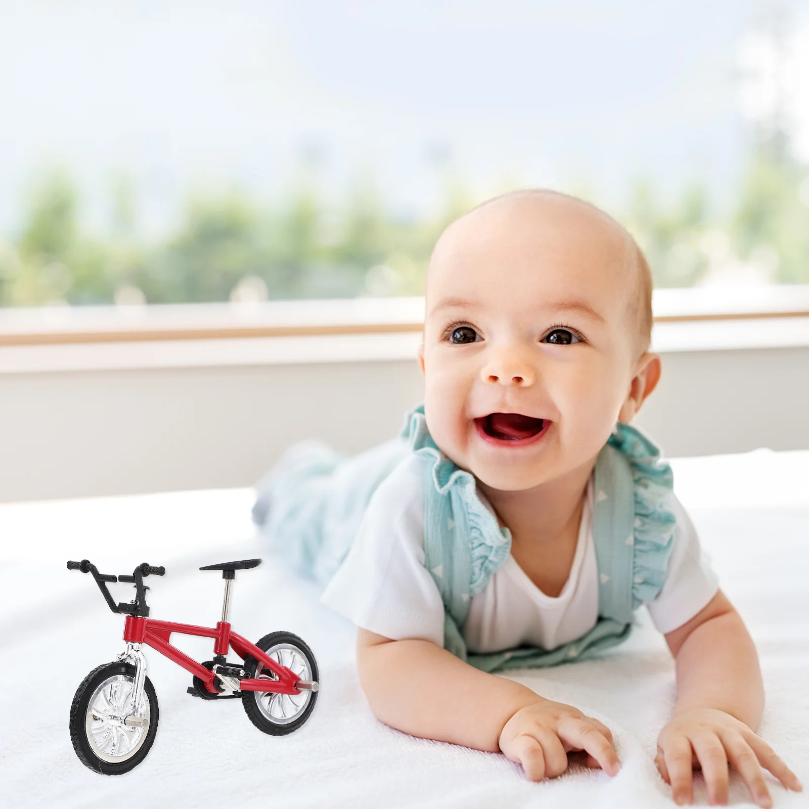 Casa em miniatura comida brinquedo cena acessórios simulação bicicleta foto adereços bicicleta jogar modelo liga pequenas bicicletas