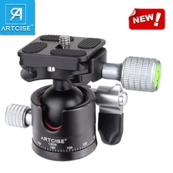 ARTCISE CB28 Low Profile Ballhead Tripod Mount Adapter, 360° Panoramic CNC Metal 28mm Ball head for Video DSLR Tripod Monopod