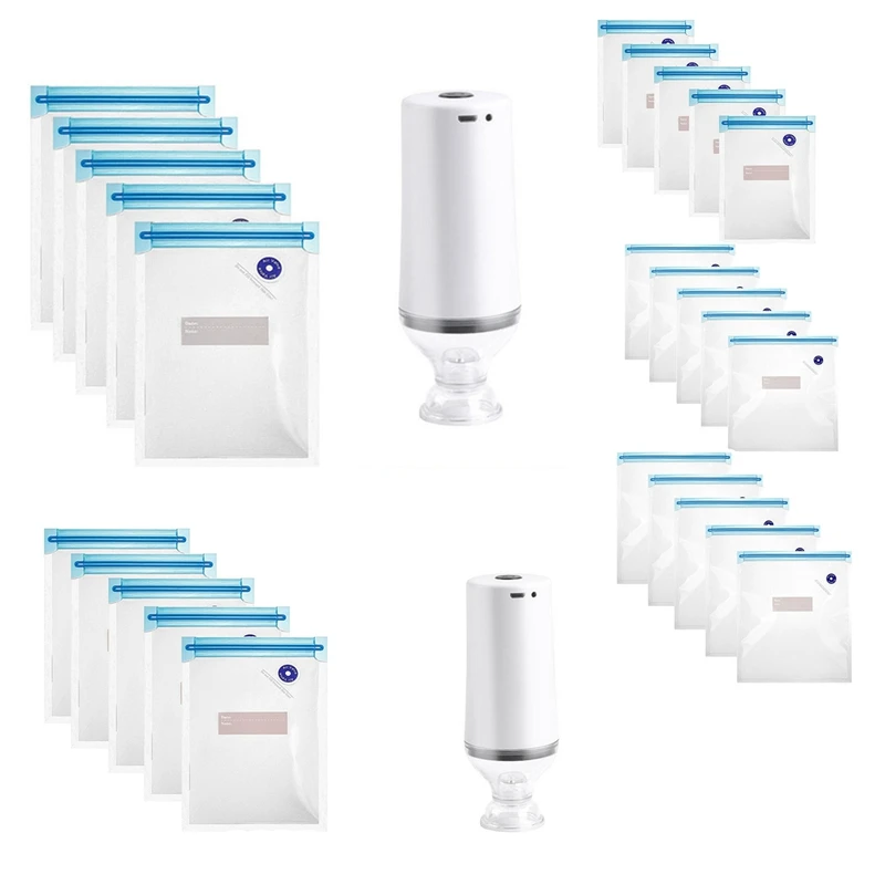 ชุดกระเป๋าซิปเก็บอาหารแบบใช้ซ้ำได้