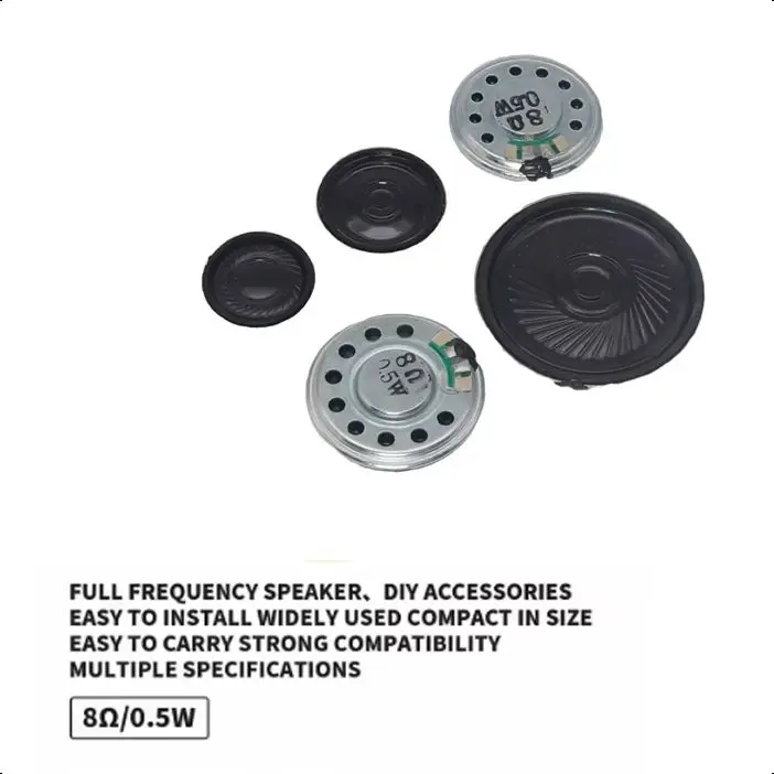【3PCS】speaker 8 Ω, 0.5 watt Sound accessories, toy small speaker 0.5 W, 8R diameter 20mm 23mm 28mm 30mm 40mm 50mm