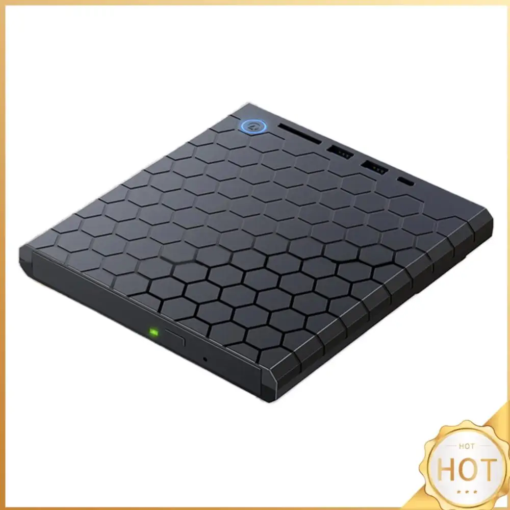 

DVD Drive Player USB 3.0 Type-C Optical Disk Drive with SD/TF Slots CD Burner Writer USB3.0 HUB TF Reader for Laptop Macbook PC