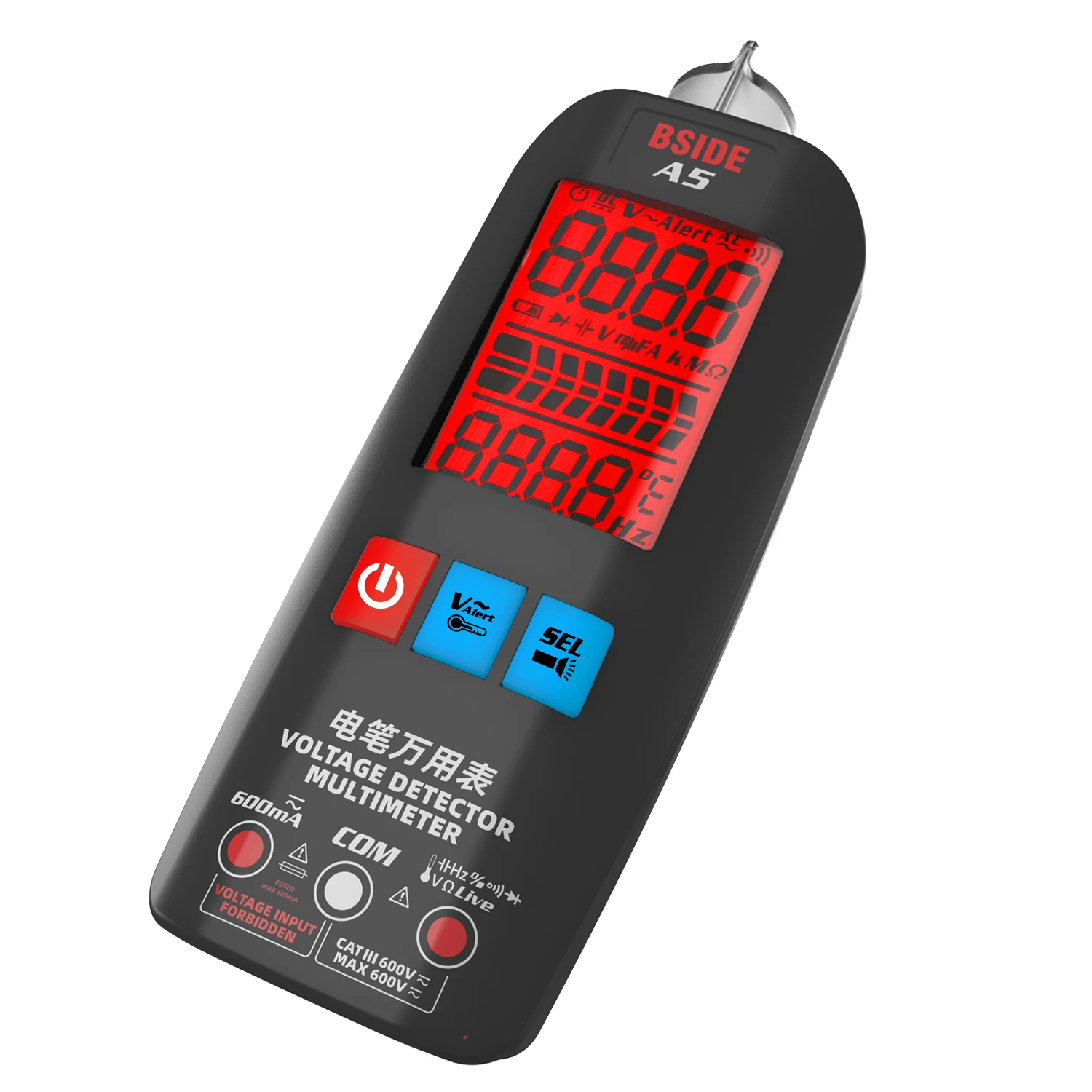 BSIDE A1 Slimme digitale multimeter Elektrische tester Zakspanningstester 3 soorten display Automatisch bereik Contactloze spanningsdetectie