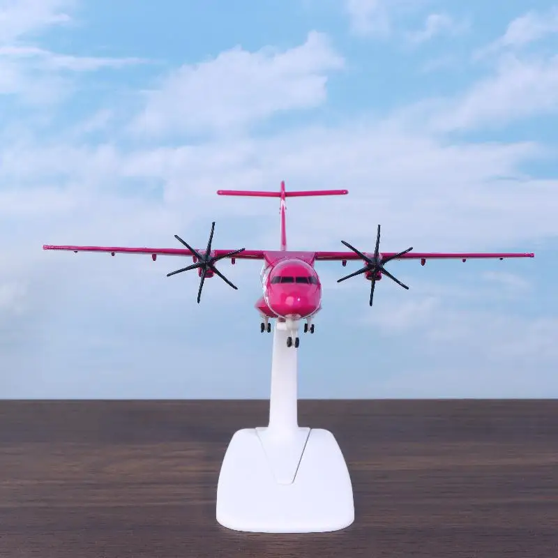 1 مجموعة دييكاست محاكاة طائرة نموذجية مع عجلات الهبوط الكورية مرحبا الخطوط الجوية ATR 20 سنتيمتر سبيكة معدنية طائرة طائرة #3