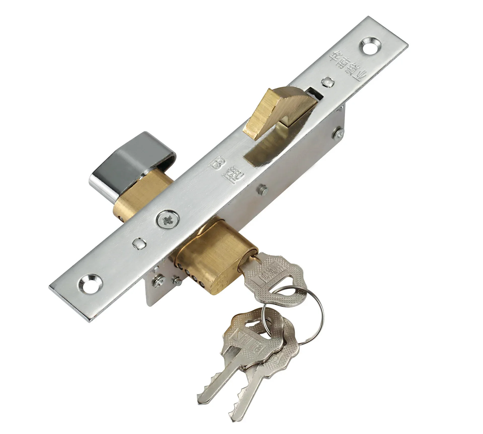 Iron gate Sliding door hook lock Copper hook for Plastic steel door Copper lock cylinder More strong