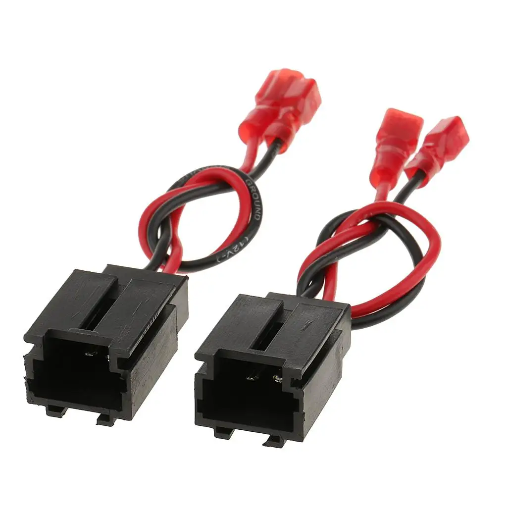 1 Pair Aftermarket Speaker Connection Wire Harness Adapters for Peugeot 206 99-2015 Car Audio 2-Pin plug Speaker Wiring Harness