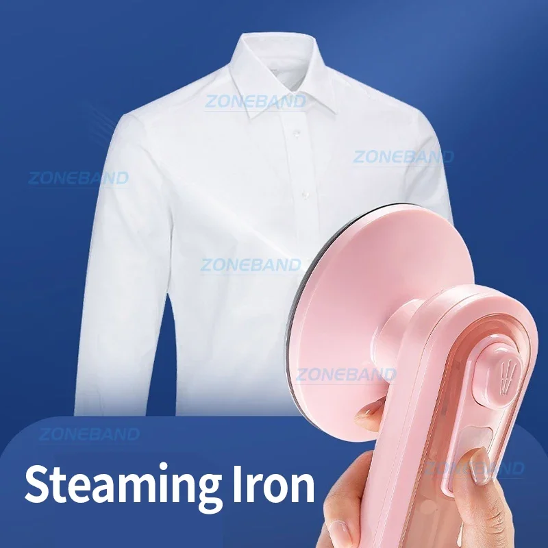 Portable Mini Vertical Garment Steamer Dewrinkle Pink Ironing Machine for Clothes Pants Shirt Bussiness Trips Home Appliances