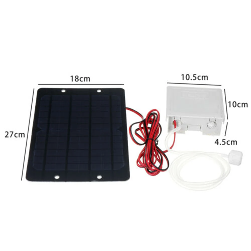 

Solar Air Pumps Oxygenator Powered Panel with Built-in Battery PET Pressurized Solar Panel for Camping Fishing Aquarium Tool
