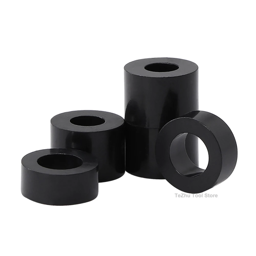 Black ABS Plastic Non-Threaded Round Hollow Standoff Washer Nylon Insulation Column Gasket Sleeve PCB Board Screw