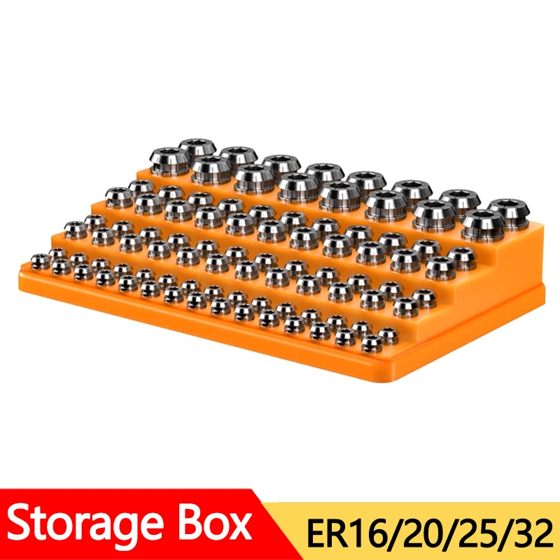 ER16 ER20 ER25 ER32 Ящик для хранения с пружинными цангами Ящик для хранения зажимов Обрабатывающий центр с ЧПУ Чехол Жесткий пластиковый ящик для сбора