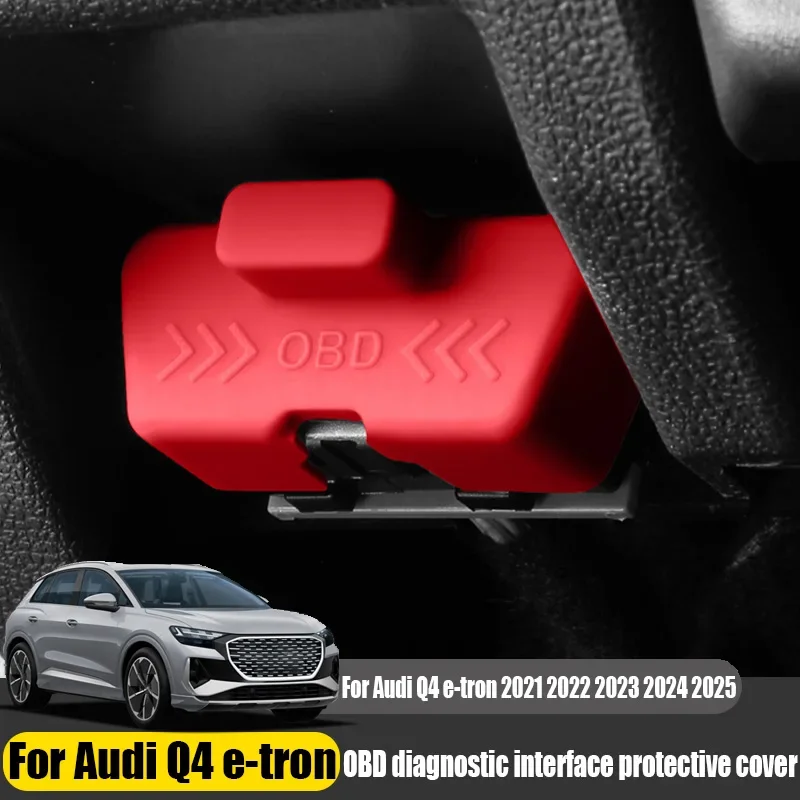 For Audi Q4 e-tron 2021 2022 2023 2024 2025 OBD Diagnostic Port Silicone Protective Cover Car Interior Accessories