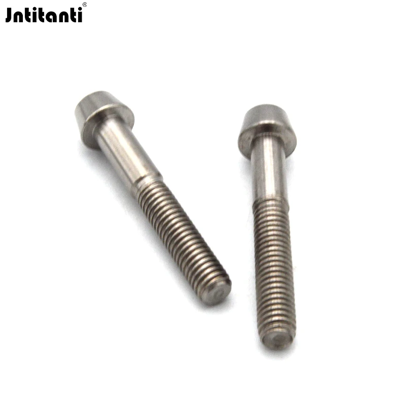 Jntitanti Gr.5 titanium taper head titanium screw bolt 1pc M6X30/38mm for Motorcycle bicycle auto part etc