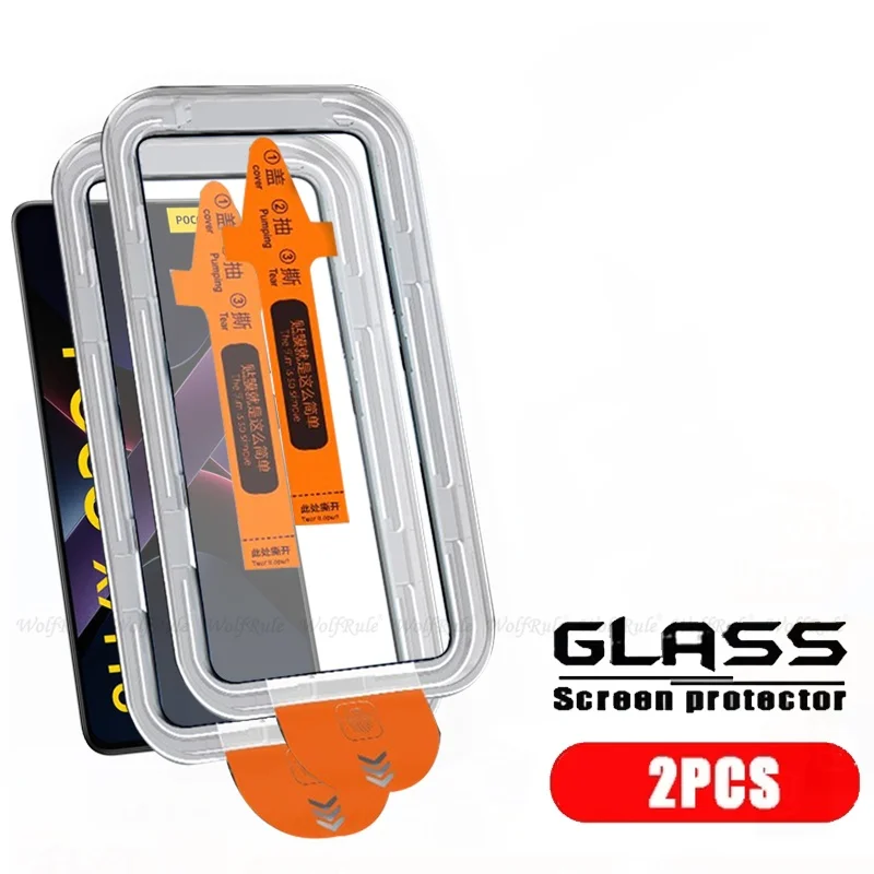 1-4 stücke Für Poco X7 Pro Glas Xiaomi Poco X7 Pro Gehärtetem Glas Volle Abdeckung Kleber 9H Staub freies Telefon Screen Protector Poco X7 Pro