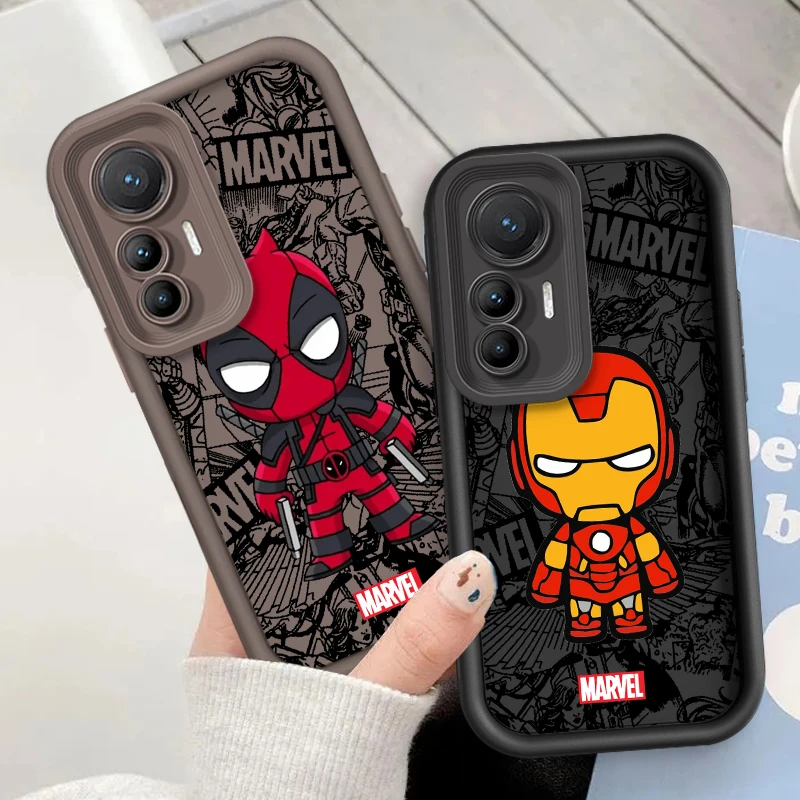 Marvel Iron Man Deadpool Cute Eye Ladder For Xiaomi MI 14 12T 11 Lite Poco M3 X5 X4 F5 F4 F3 F2 GT Pro 5G Funda Phone Case