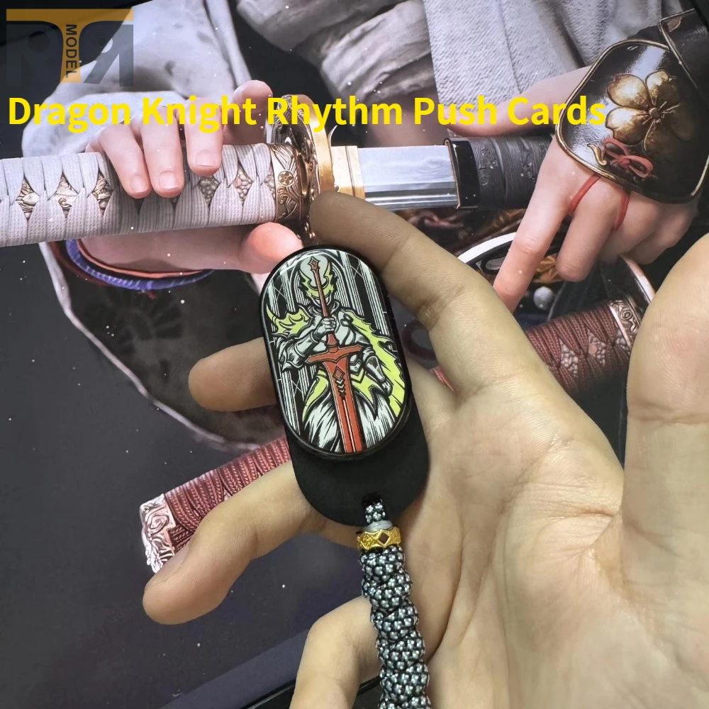 FEILONGEDC Dragon Knight Rhythmic Mechanical Metal Dingding Fingertip Push Card Decompression Toy