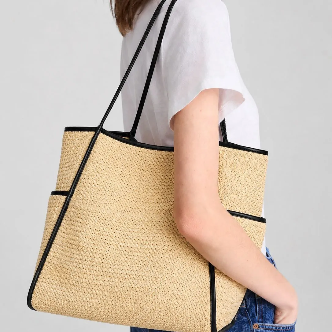 

Ladies Korea Handbag Large Female Totes Designer Fashion Vintage Single Shoulder Hand Bag Summer Lady Beach Bag bolso
