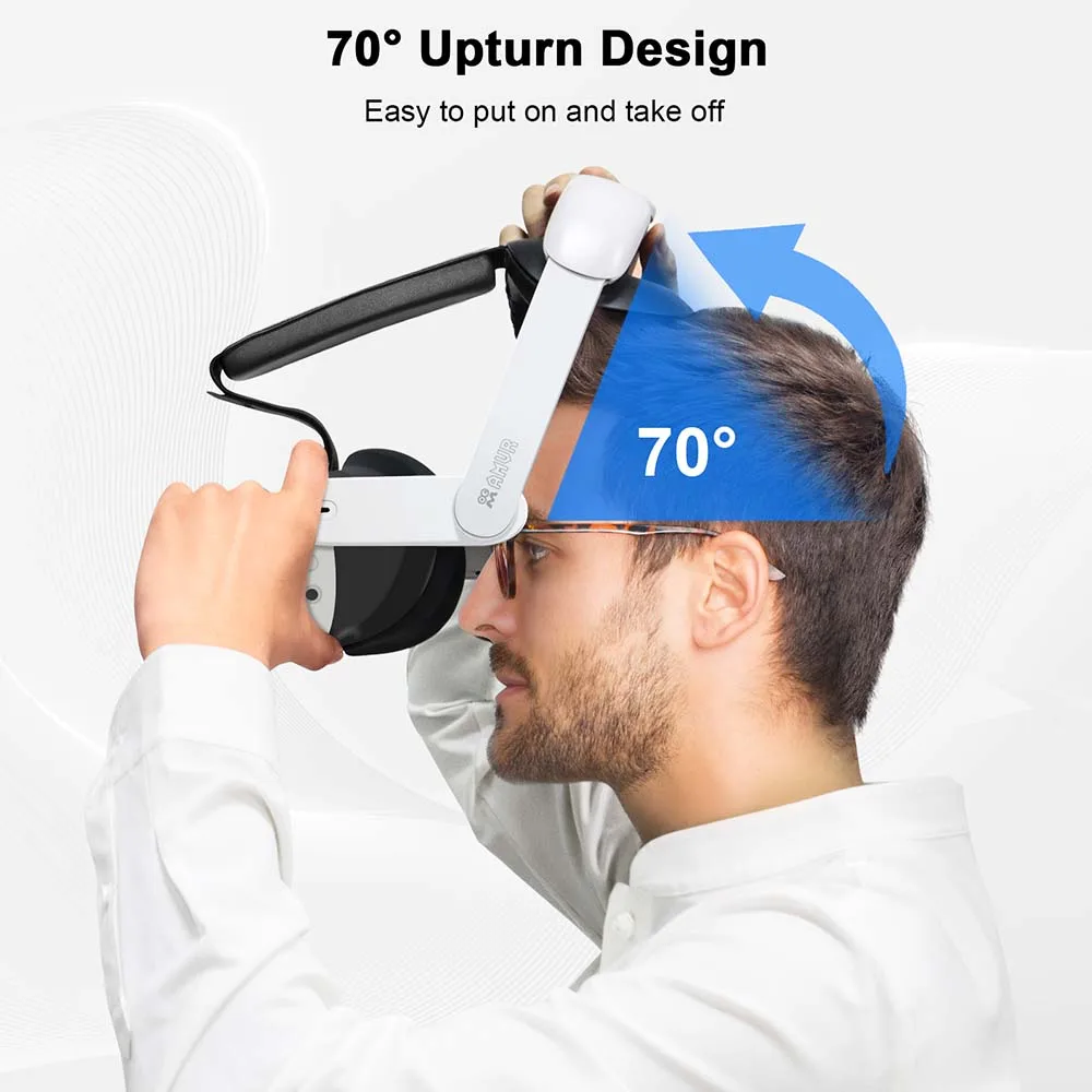 AMVR Bequemer Kopfgurt für Quest 3S/3 VR Headset Stirnband Kopfbedeckung Leichter Elite-Gurt – Detail 3