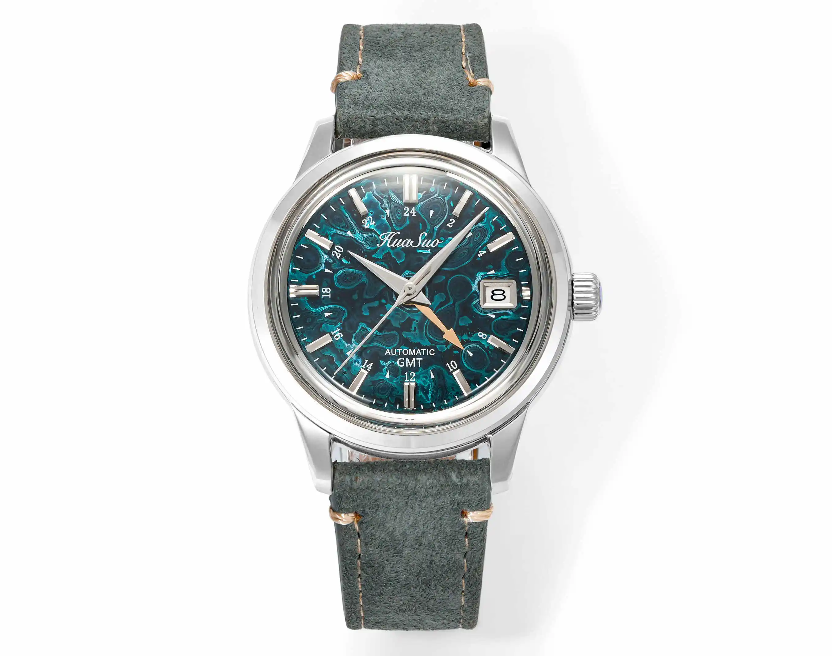 

Chinese Intangible Cultural Heritage Lacquer Craft Dial Huasuo Watch Japanese Mechanical Core Senior Men's Genuine GMT Watch