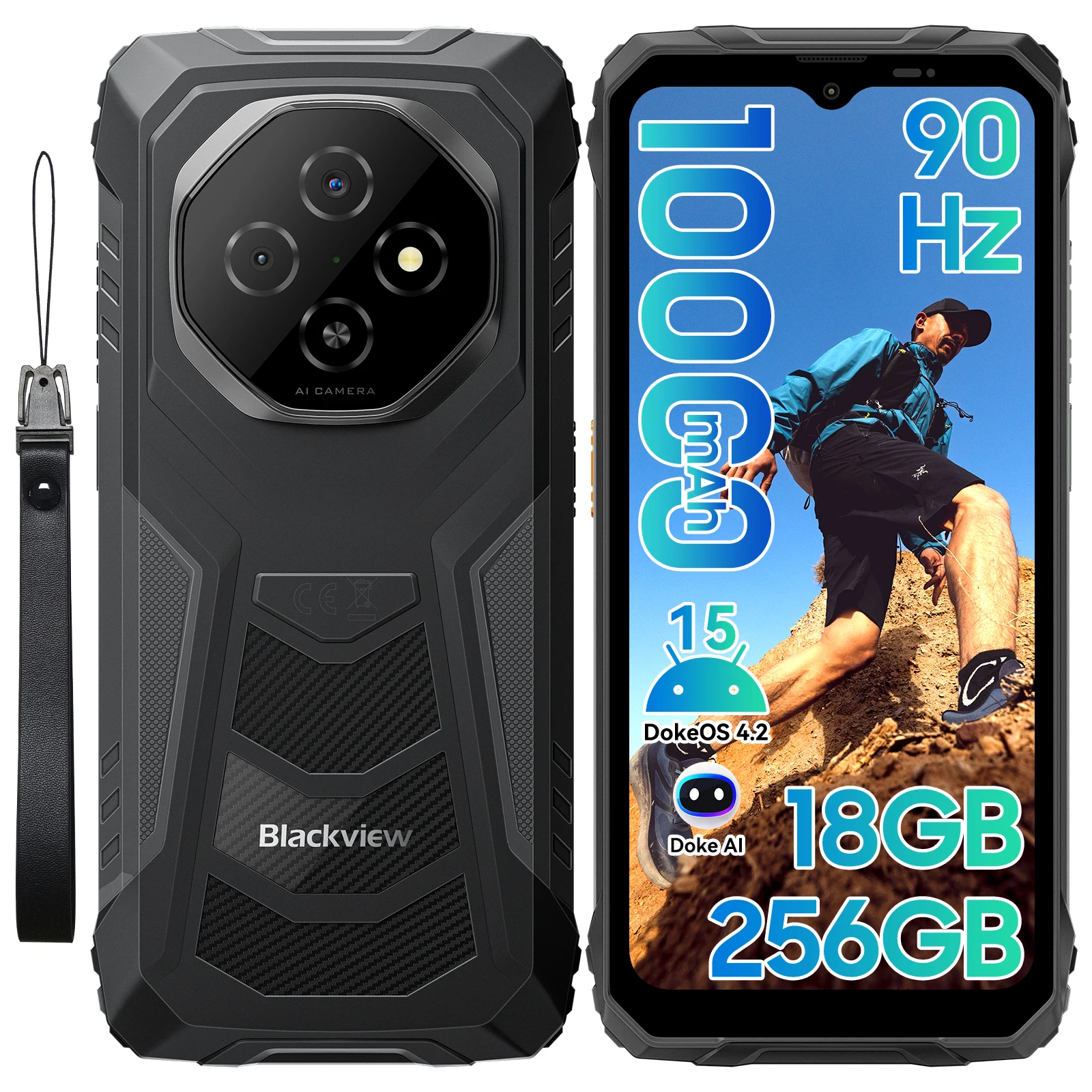 Blackview FORT 1 Rugged Phones, 6.65-inch Android 15 AI Smart