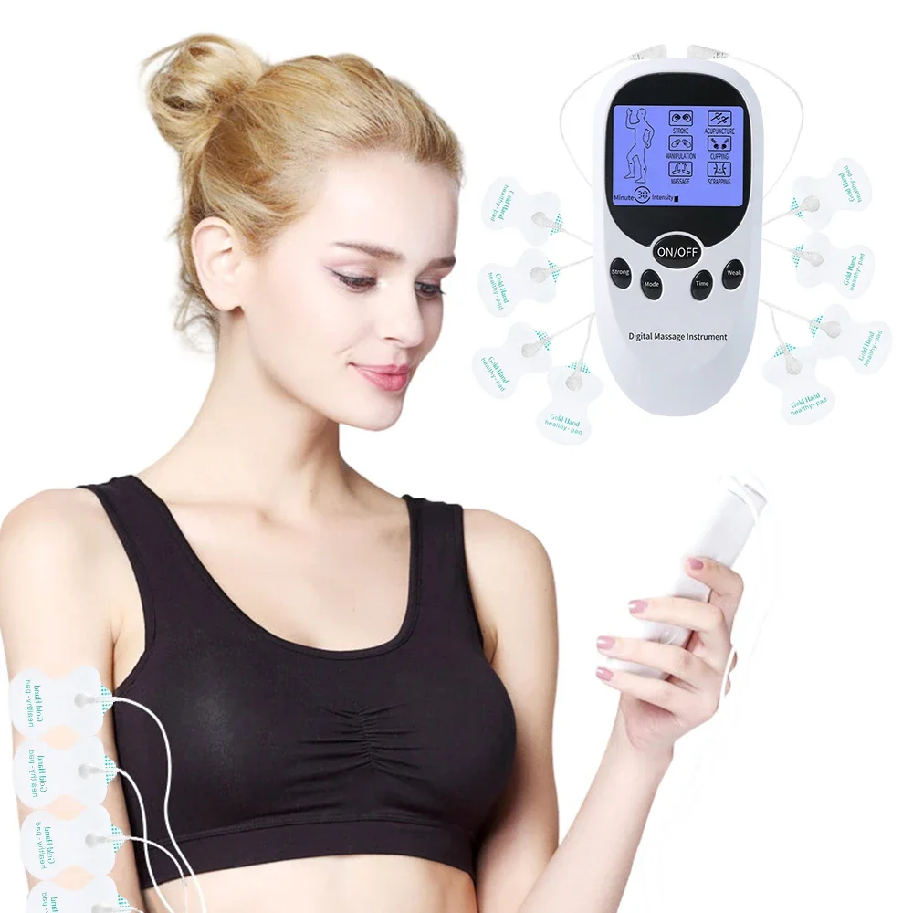 

6 Modes Electric Muscle Stimulator Massage Machine Low Frequency Massager Tens EMS Pulse Pain Relief Digital Body Physiotherapy