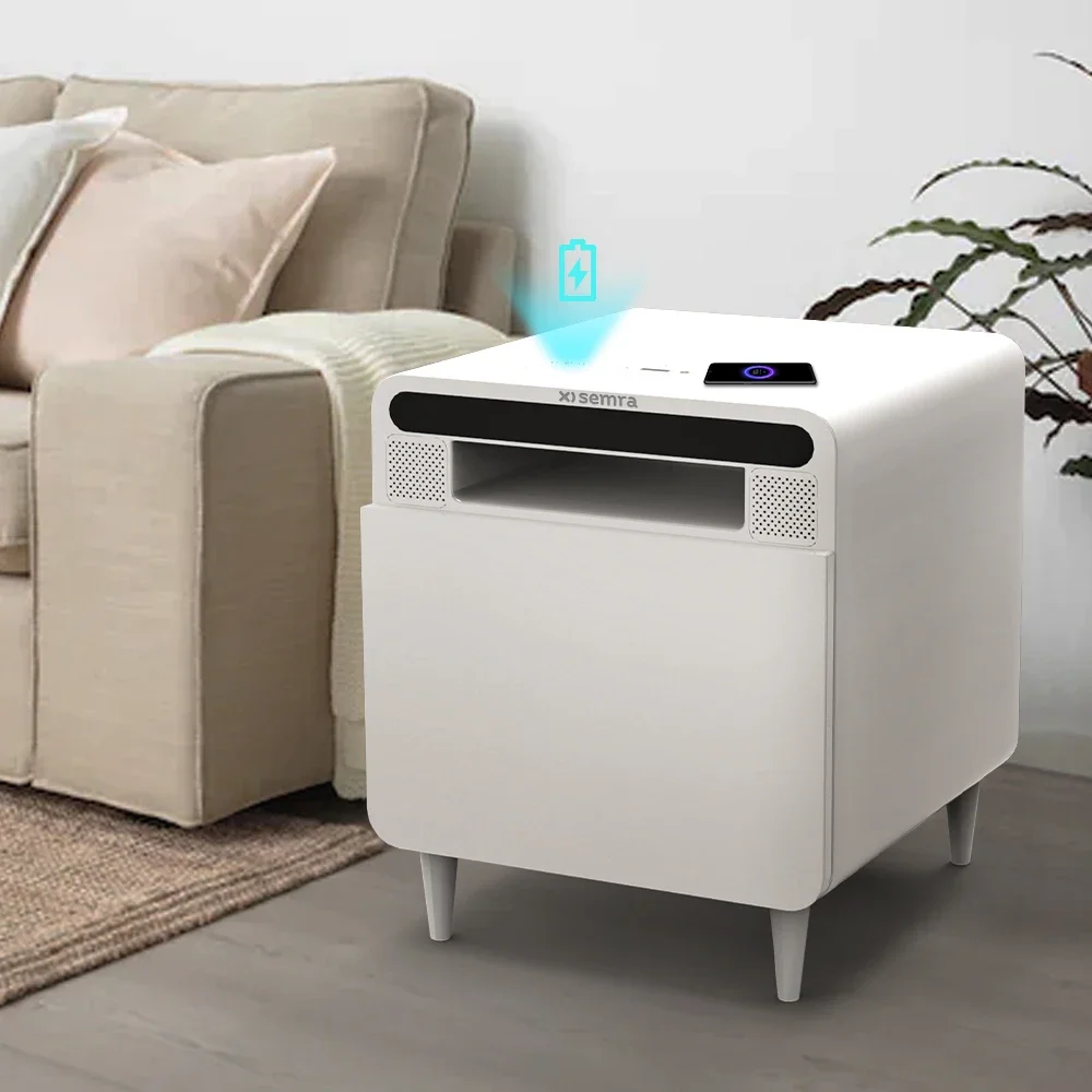 2026 Hot Sale  Nordic Style Hotel Bedroom Furniture Bedside Table for Smart End Table Nightstand Multifunction All In One